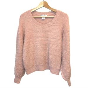 LONDON KAYE Pink Blush Eyelash Knit Sweater